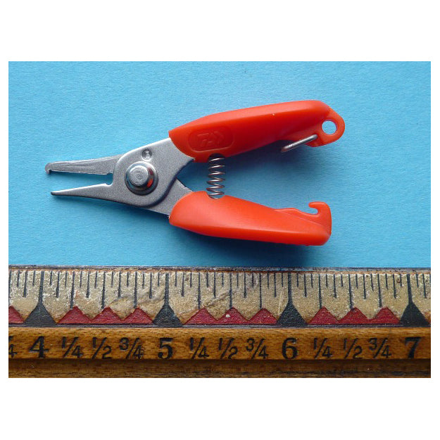 Daiwa Split Ring Pliers - Small, with ruler to show scale. Pliers are about 2 1/2