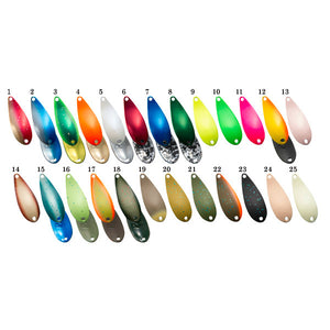 Photo showing all the Forest PAL Spoon colors.